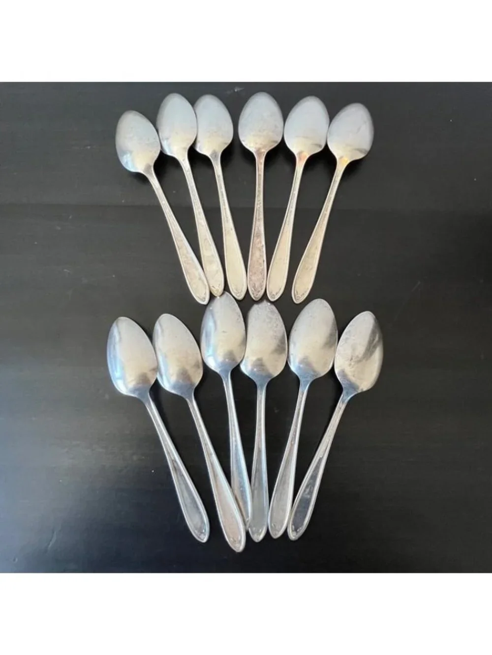 National Silver PRINCESS ROYAL Teaspoons Set of 12 Silverplate Vintage 1930s